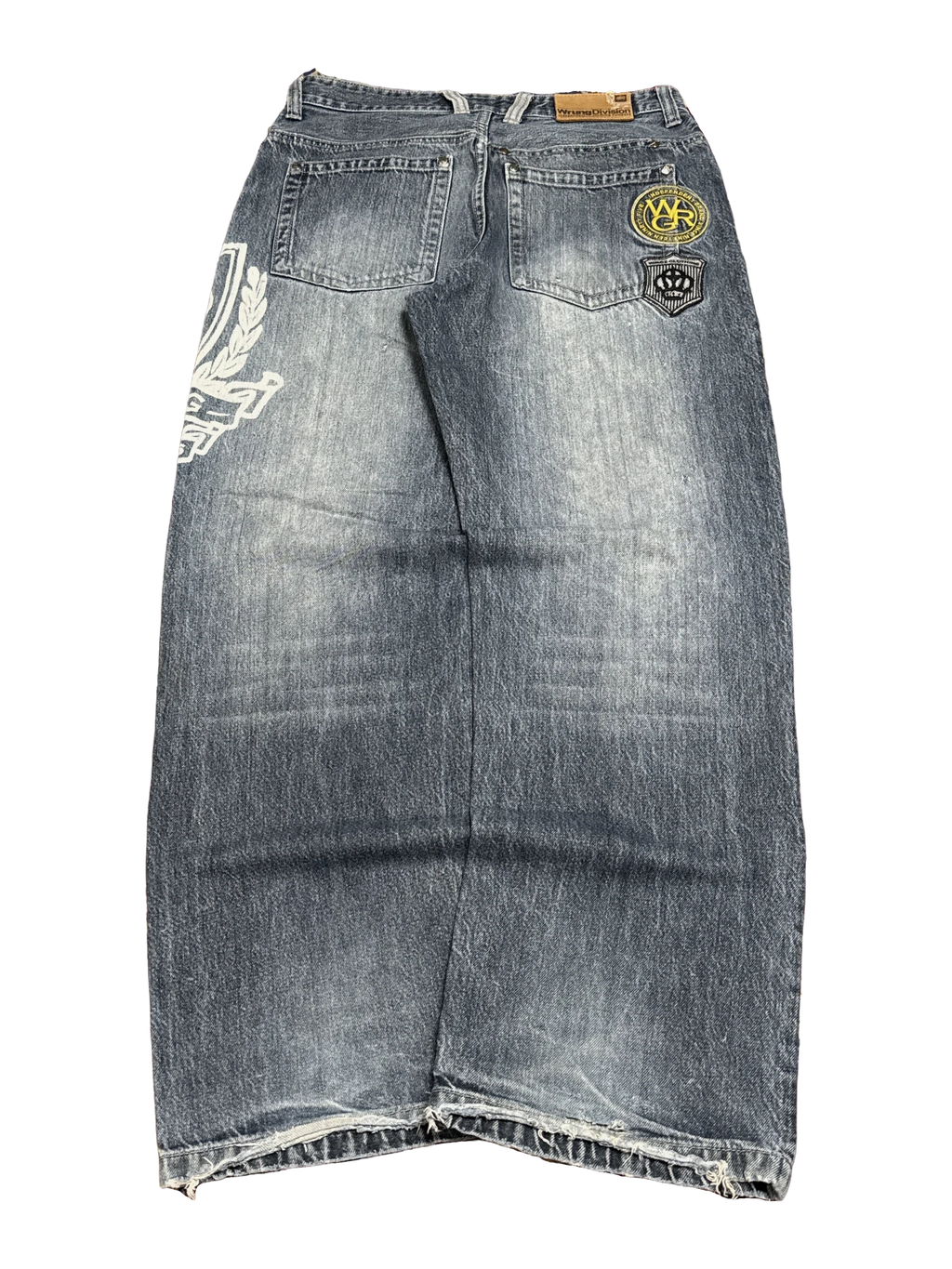 [V1196] Vintage y2k Wrung blaue baggy jeans