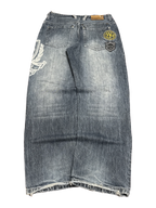[V1196] Vintage y2k Wrung blaue baggy jeans