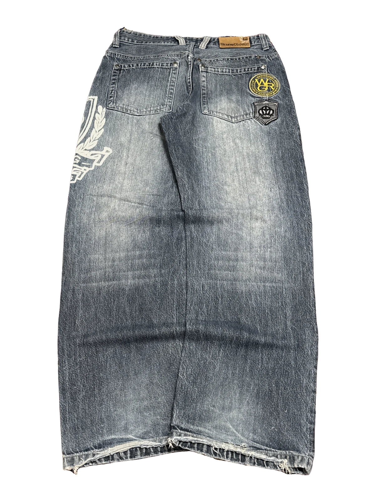 [V1196] Vintage y2k Wrung blaue baggy jeans