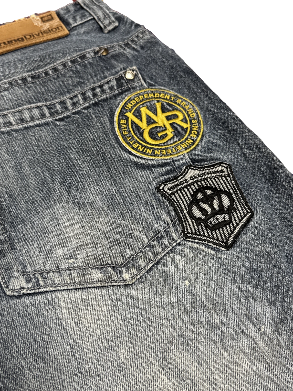 [V1196] Vintage y2k Wrung blaue baggy jeans