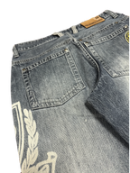 [V1196] Vintage y2k Wrung blaue baggy jeans