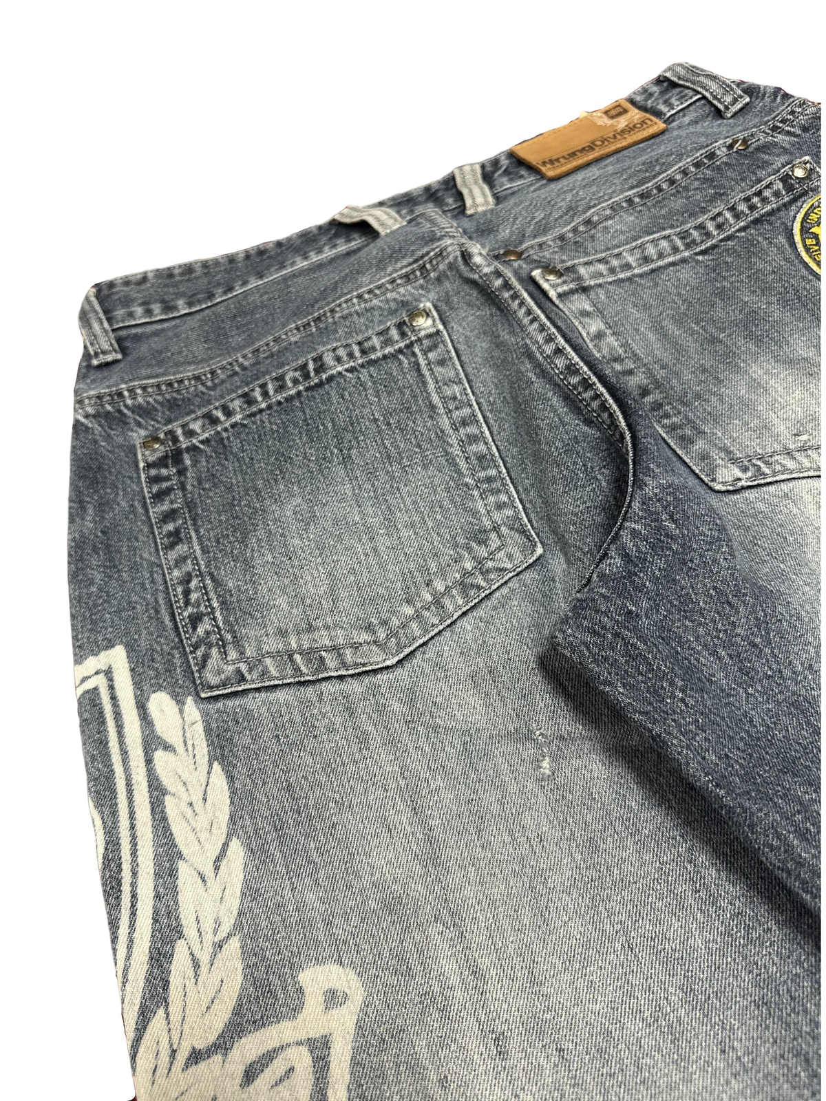[V1196] Vintage y2k Wrung blaue baggy jeans