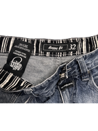 [V1196] Vintage y2k Wrung blaue baggy jeans
