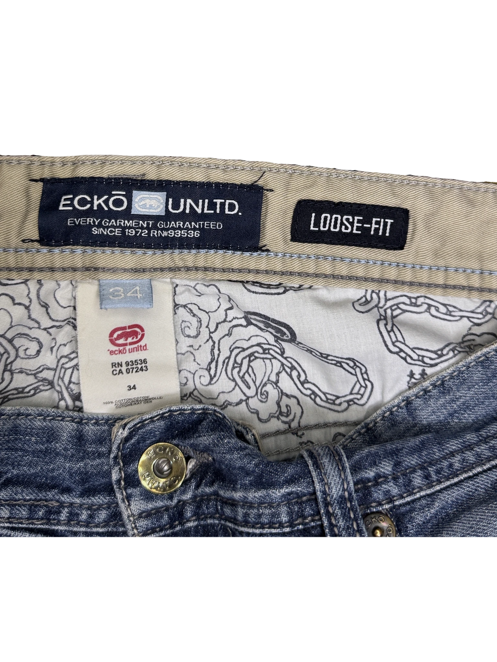 [V1197] Vintage y2k Ecko blaue straight jeans