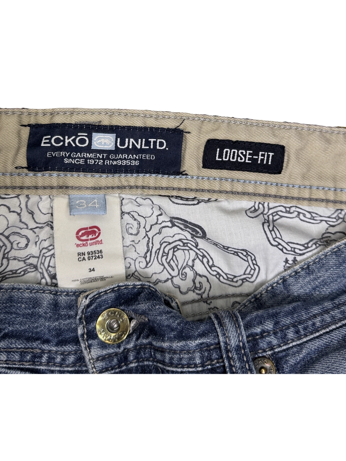 [V1197] Vintage y2k Ecko blaue straight jeans