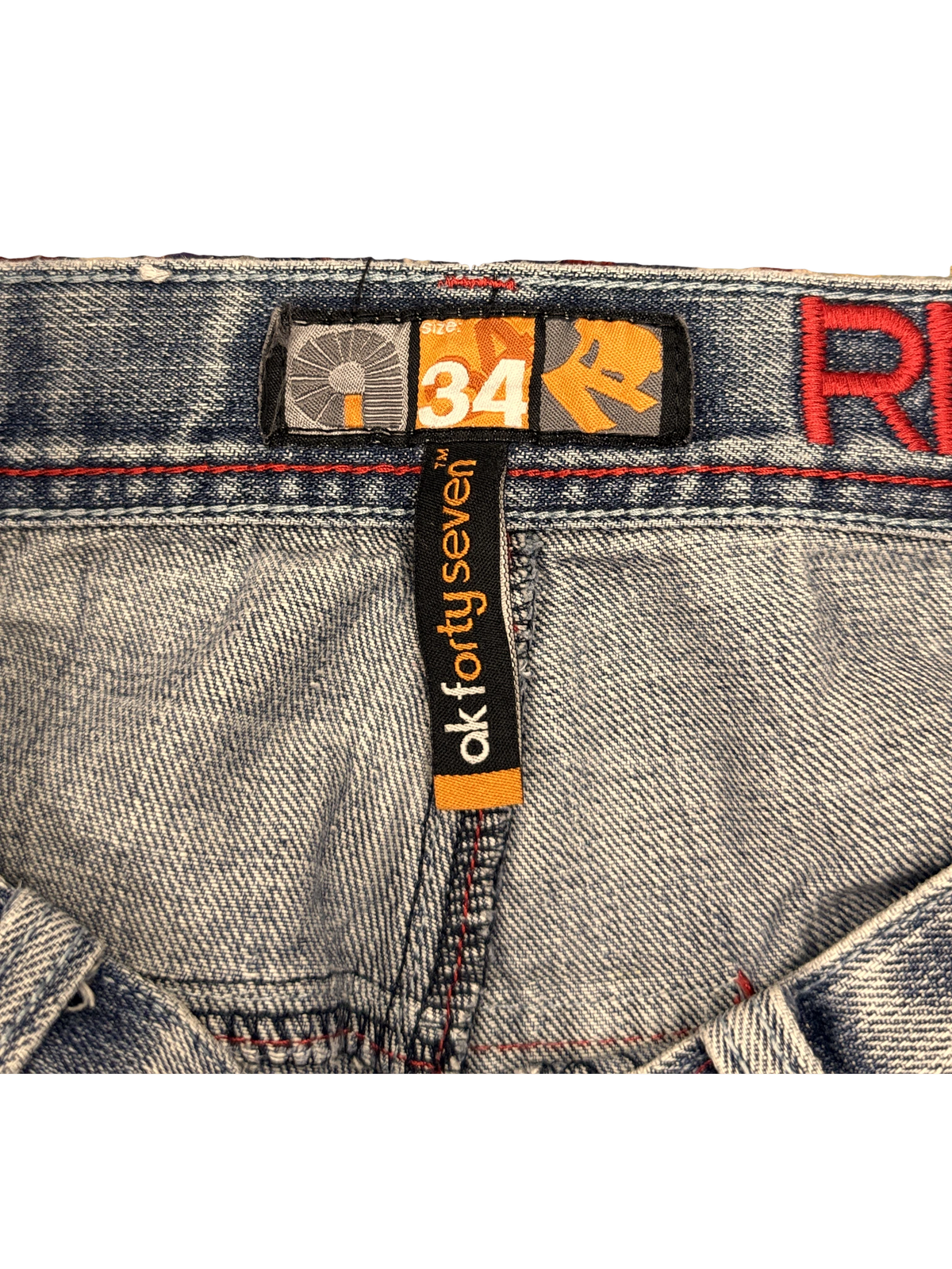 [V1198] Vintage y2k Akademiks blaue baggy jeans