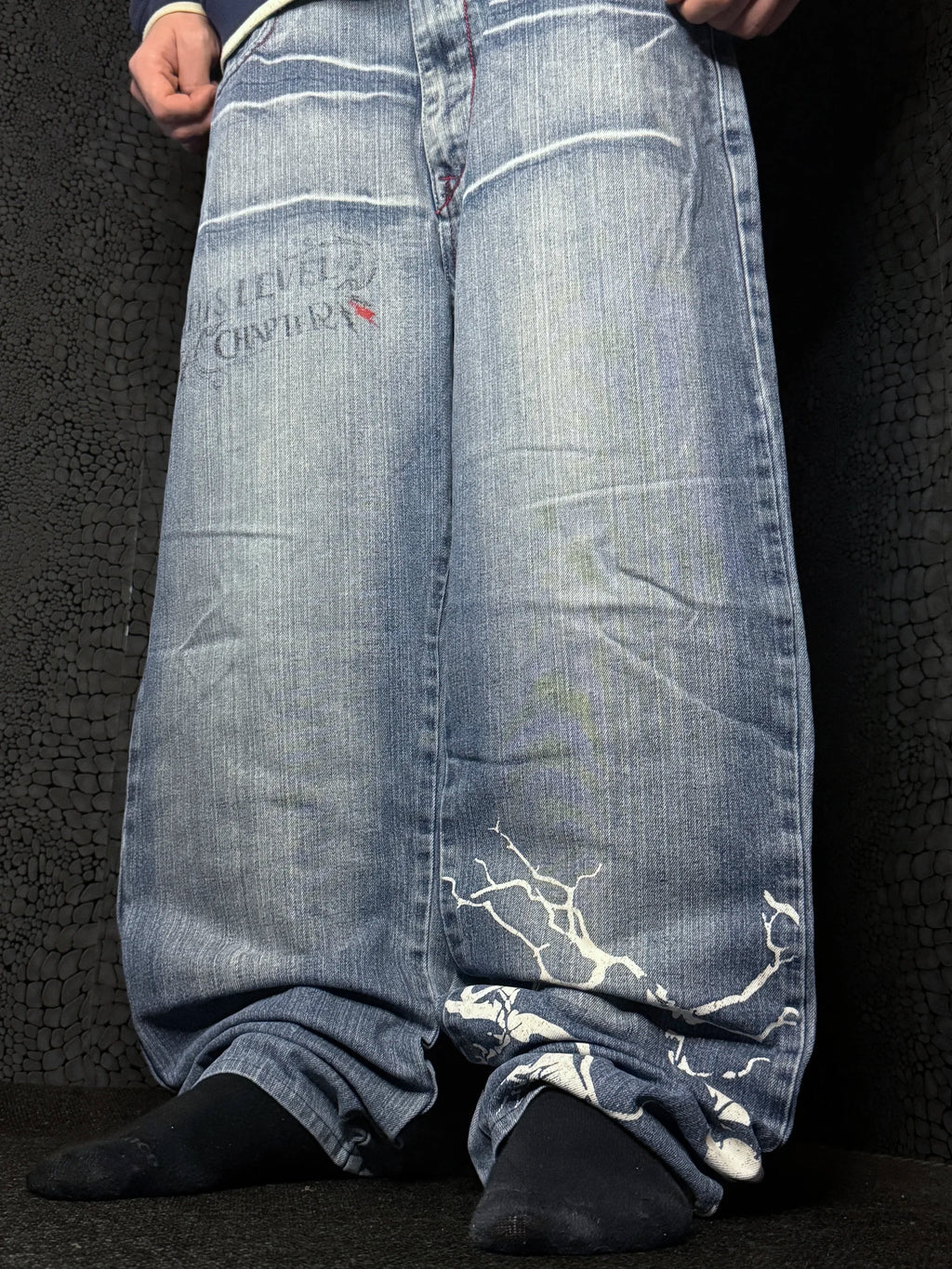 [V1198] Vintage y2k Akademiks blaue baggy jeans