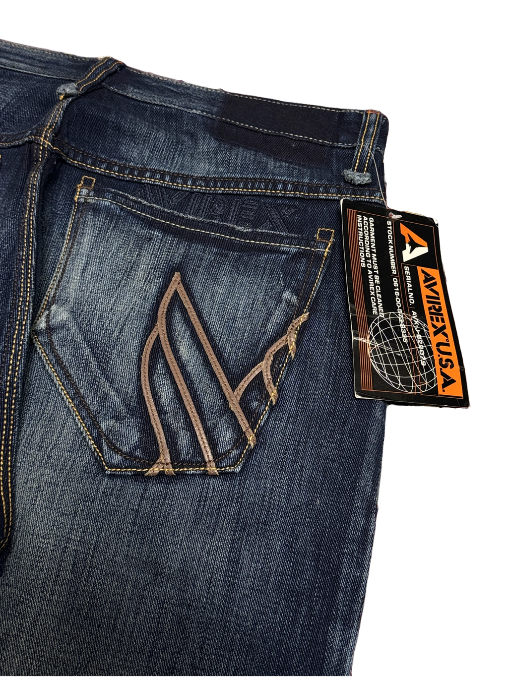 [V1205de] Vintage y2k Avirex blaue straight jeans (NWT)
