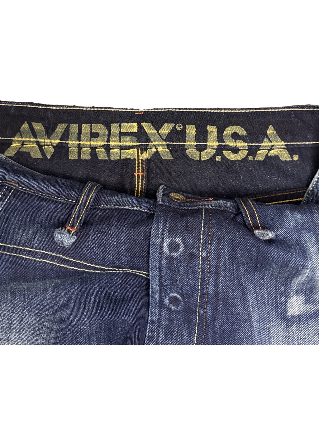 [V1205de] Vintage y2k Avirex blaue straight jeans (NWT)