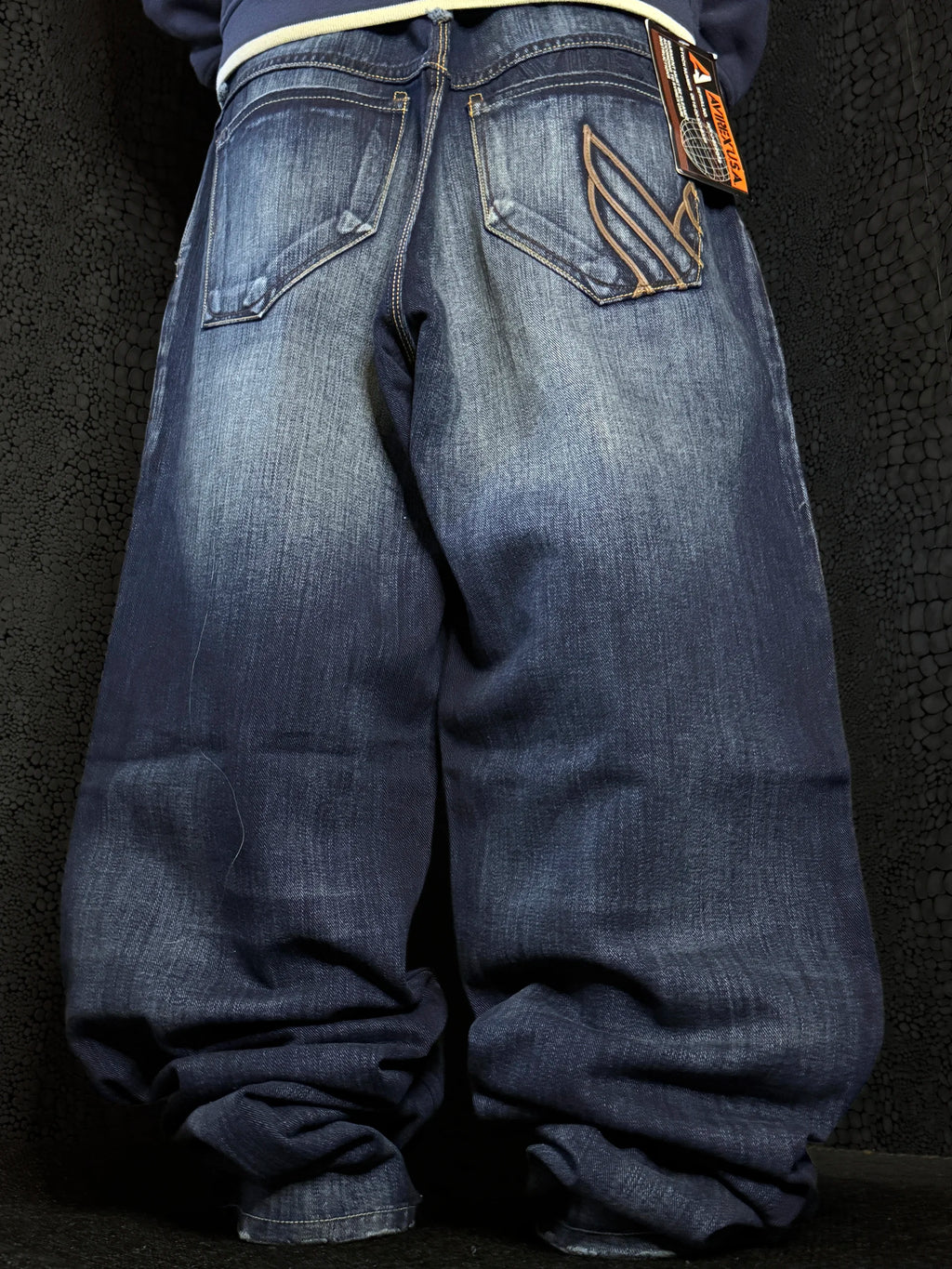 [V1205de] Vintage y2k Avirex blaue straight jeans (NWT)