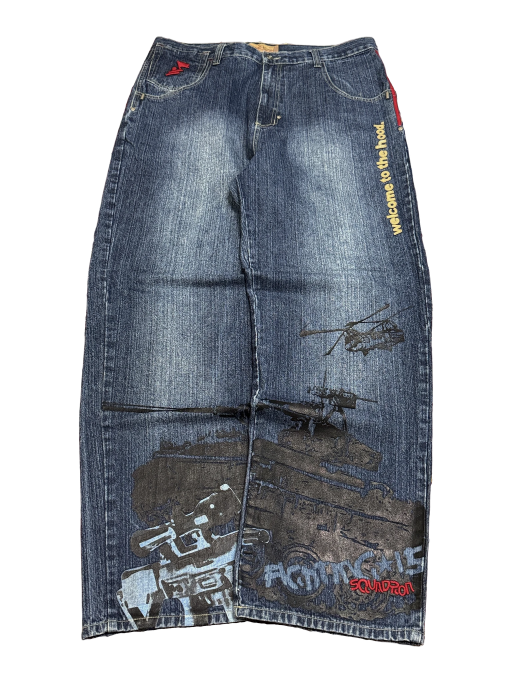 [V1206de] Vintage y2k ARME blaue baggy jeans