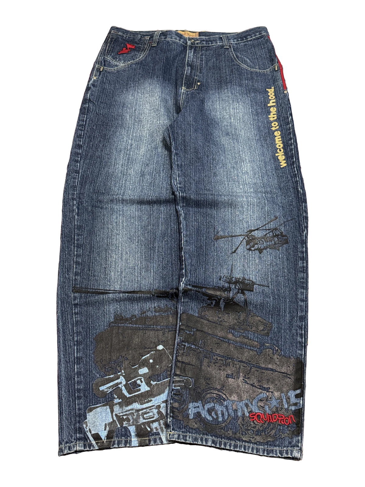 [V1206de] Vintage y2k ARME blaue baggy jeans