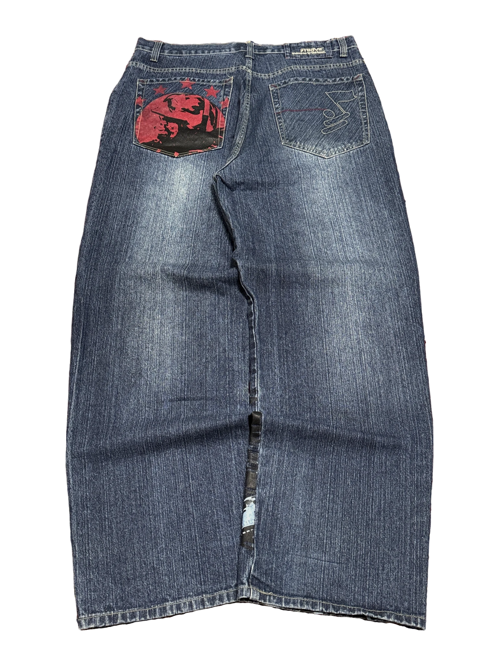 [V1206de] Vintage y2k ARME blaue baggy jeans