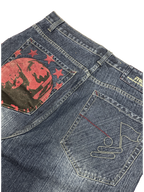 [V1206de] Vintage y2k ARME blaue baggy jeans