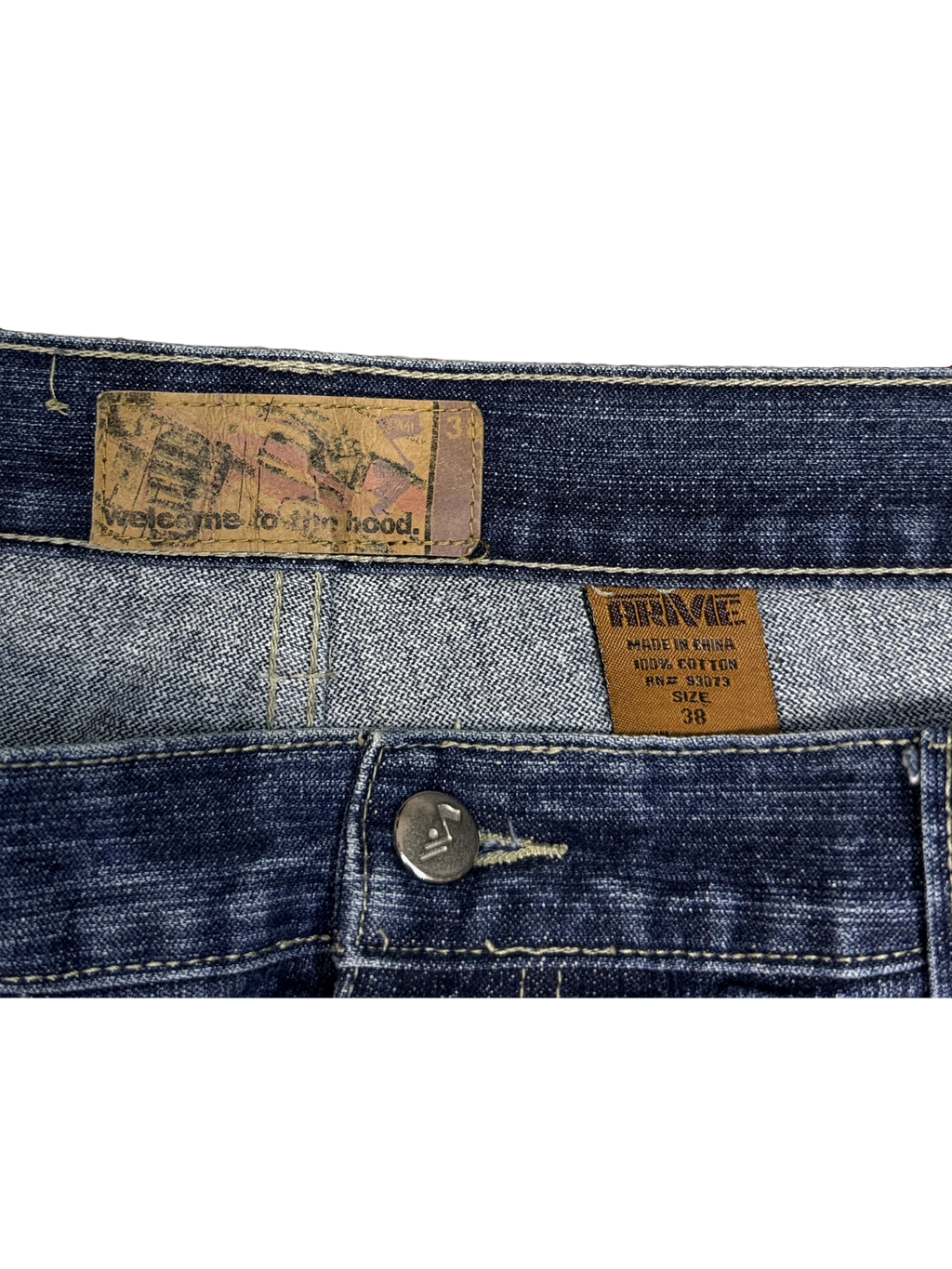 [V1206de] Vintage y2k ARME blaue baggy jeans