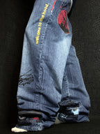 [V1206de] Vintage y2k ARME blaue baggy jeans