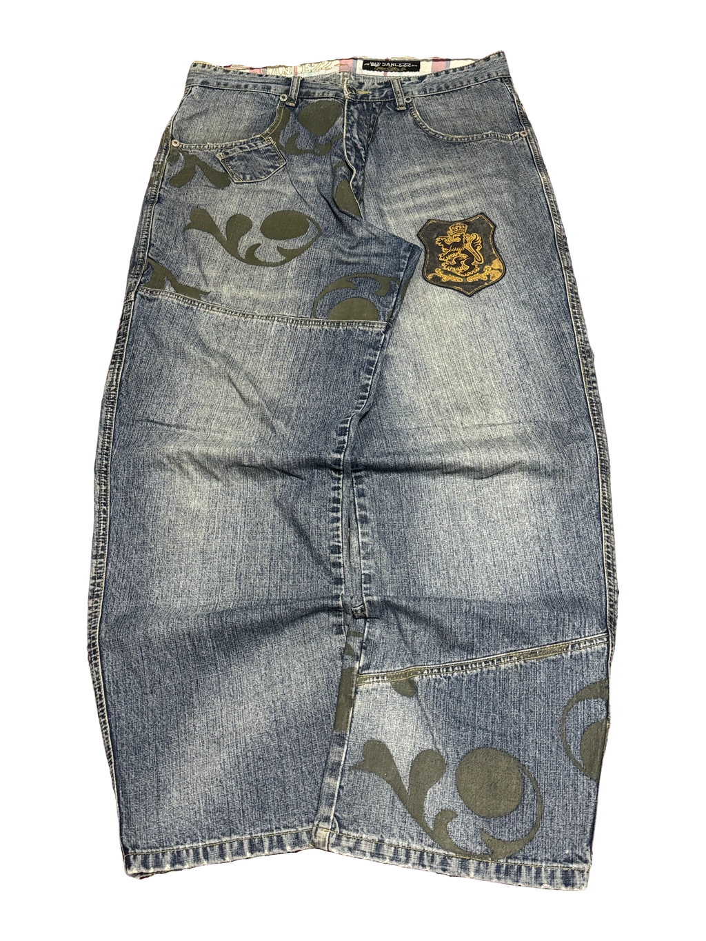 [V1219de] Vintage y2k Sancezz blaue baggy jeans
