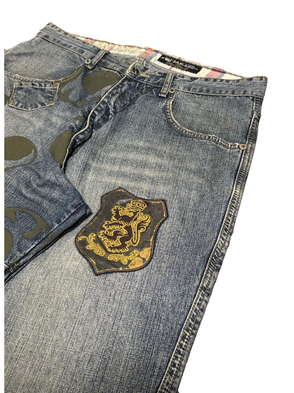 [V1219de] Vintage y2k Sancezz blaue baggy jeans
