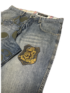[V1219de] Vintage y2k Sancezz blaue baggy jeans