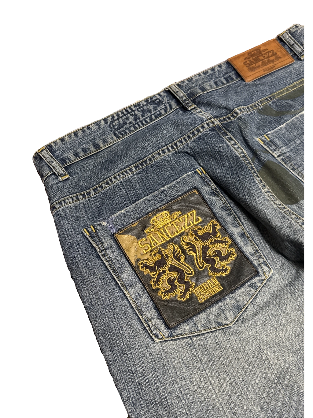 [V1219de] Vintage y2k Sancezz blaue baggy jeans