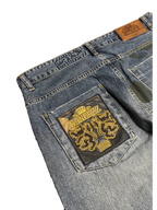 [V1219de] Vintage y2k Sancezz blaue baggy jeans