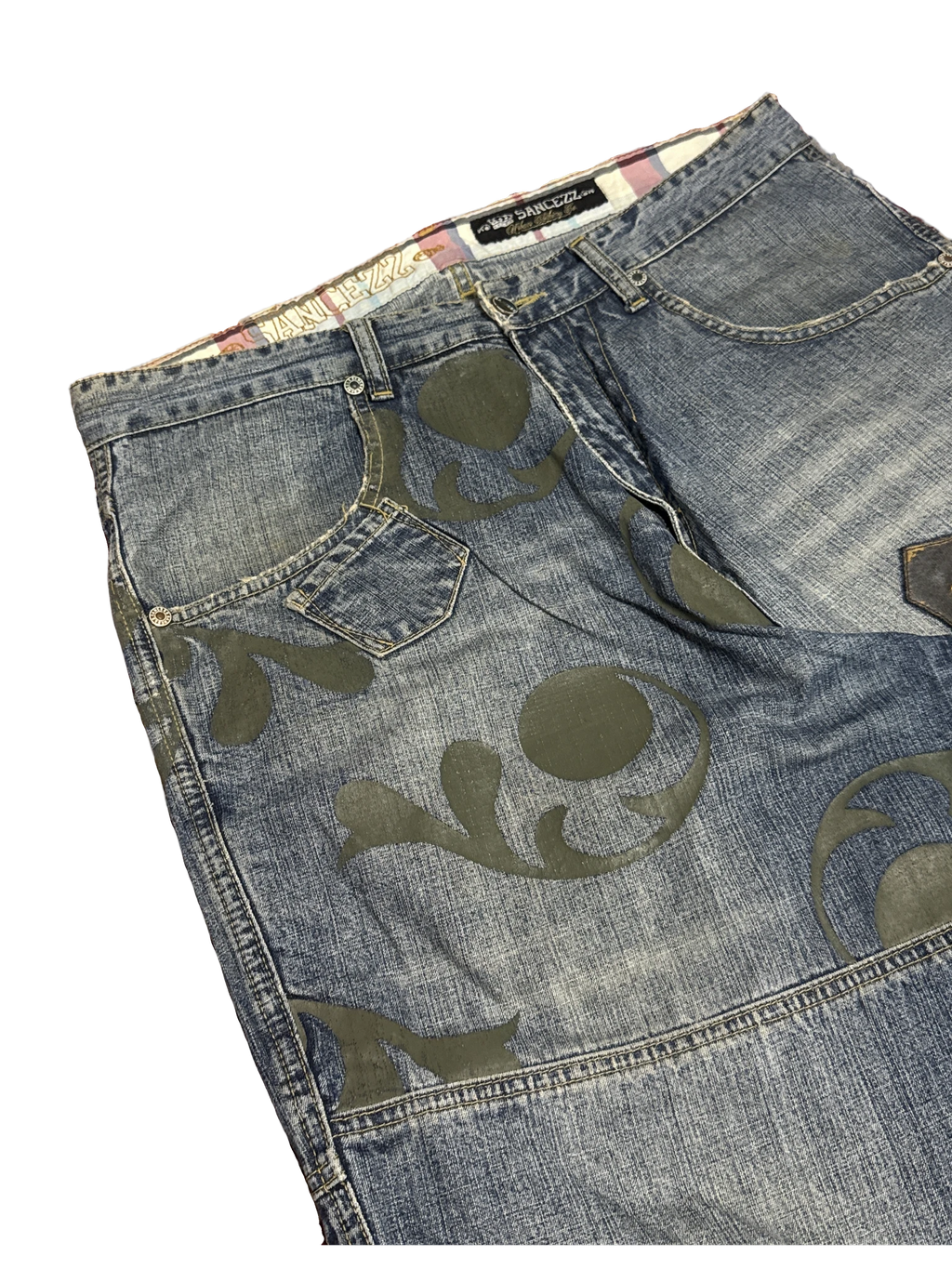 [V1219de] Vintage y2k Sancezz blaue baggy jeans