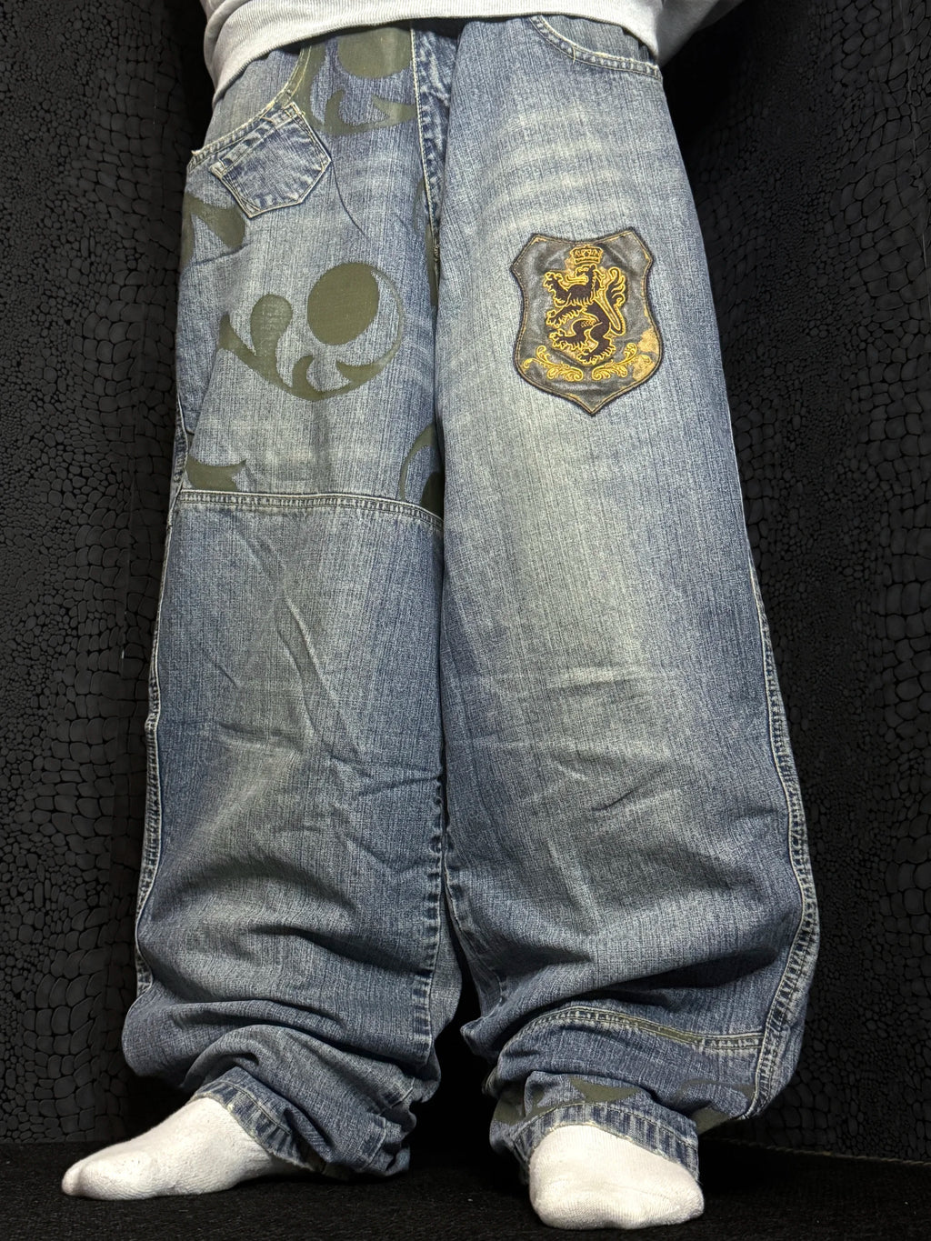 [V1219de] Vintage y2k Sancezz blaue baggy jeans