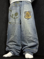 [V1219de] Vintage y2k Sancezz blaue baggy jeans