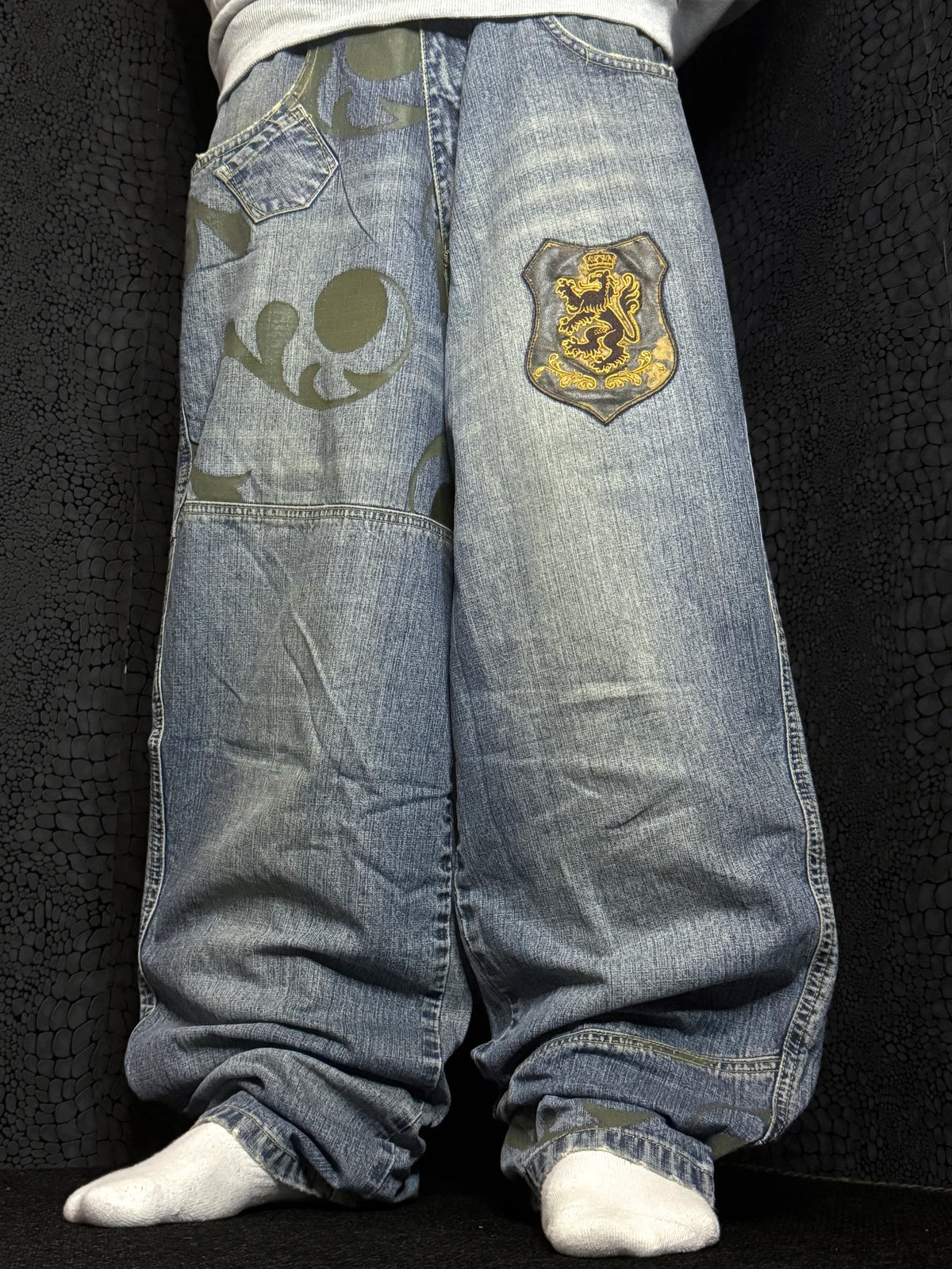 [V1219de] Vintage y2k Sancezz blaue baggy jeans