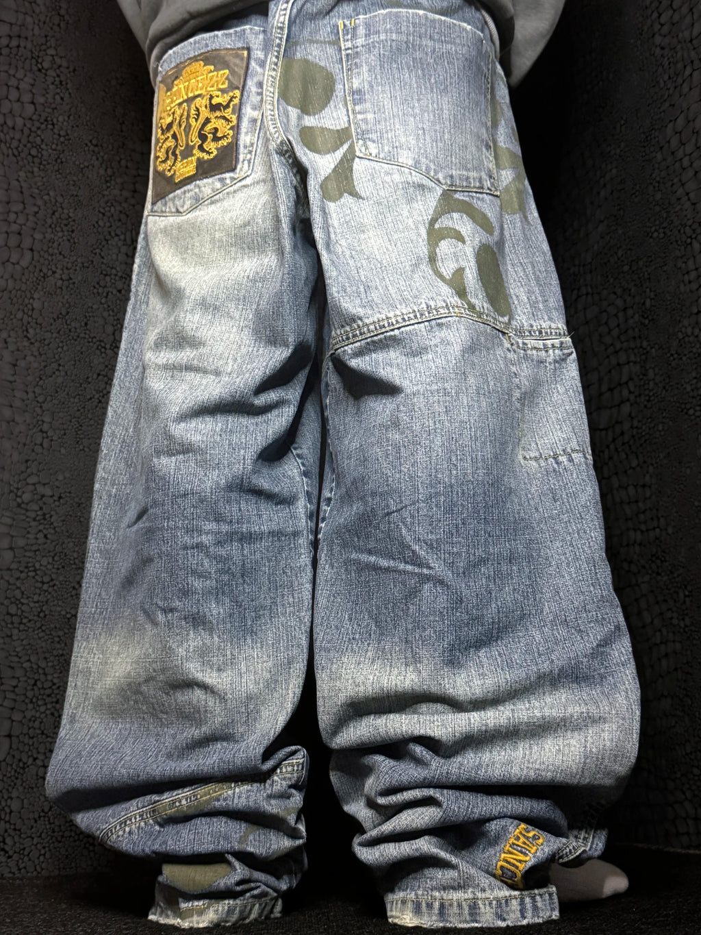 [V1219de] Vintage y2k Sancezz blaue baggy jeans
