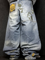 [V1219de] Vintage y2k Sancezz blaue baggy jeans