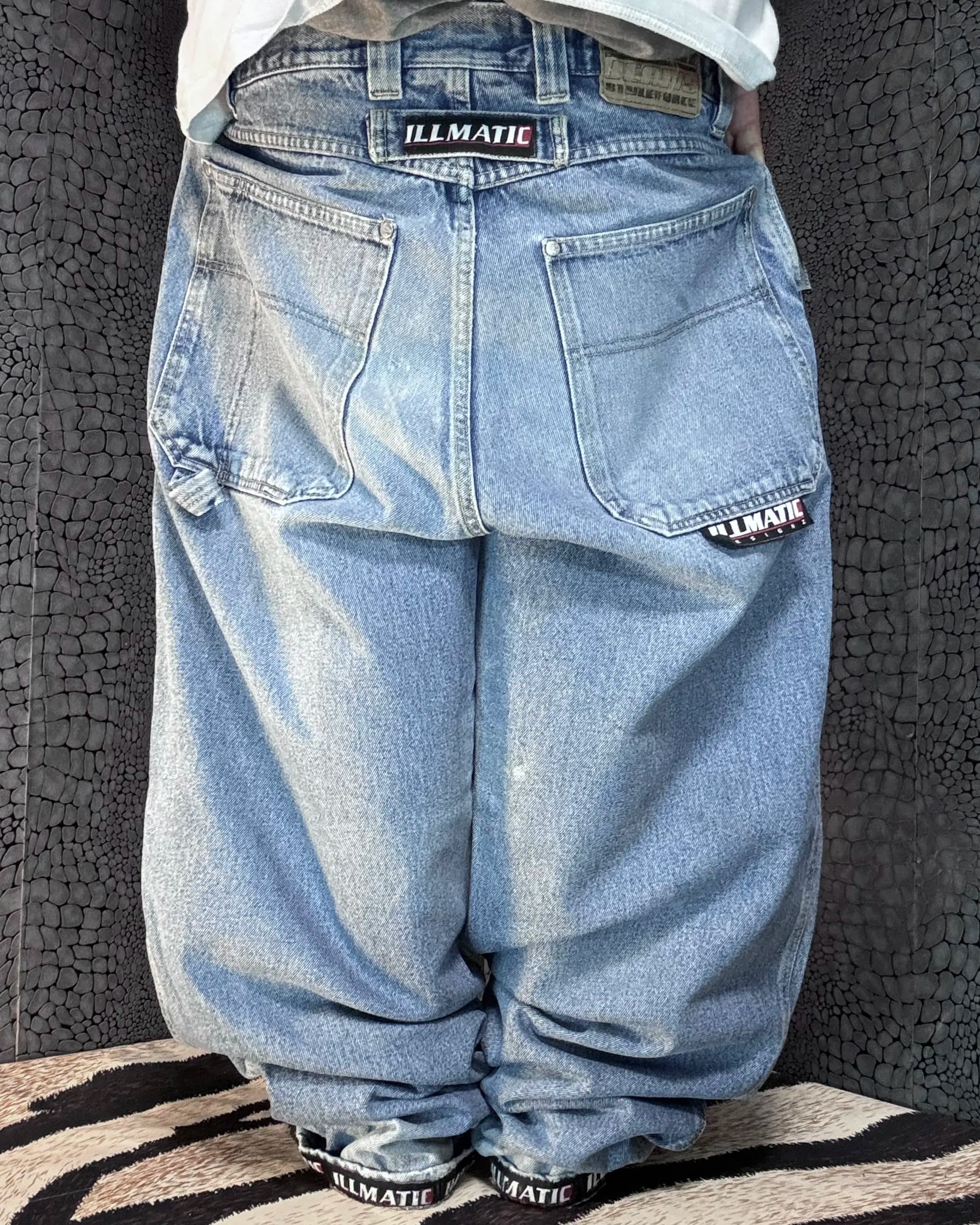 [V0765] Vintage y2k Illmatic blaue baggy jeans