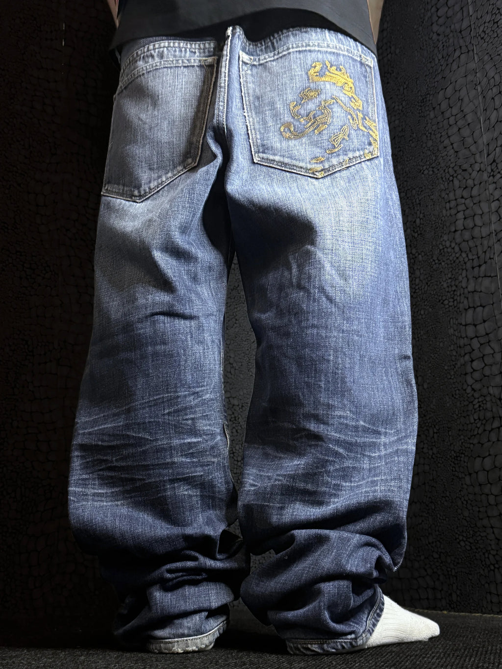 [V1005] Vintage y2k Luke marineblaue baggy jeans