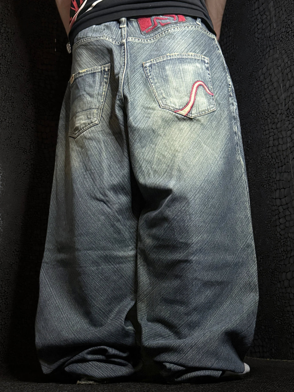 [V0978] Vintage y2k Drunkn Munky blaue baggy jeans