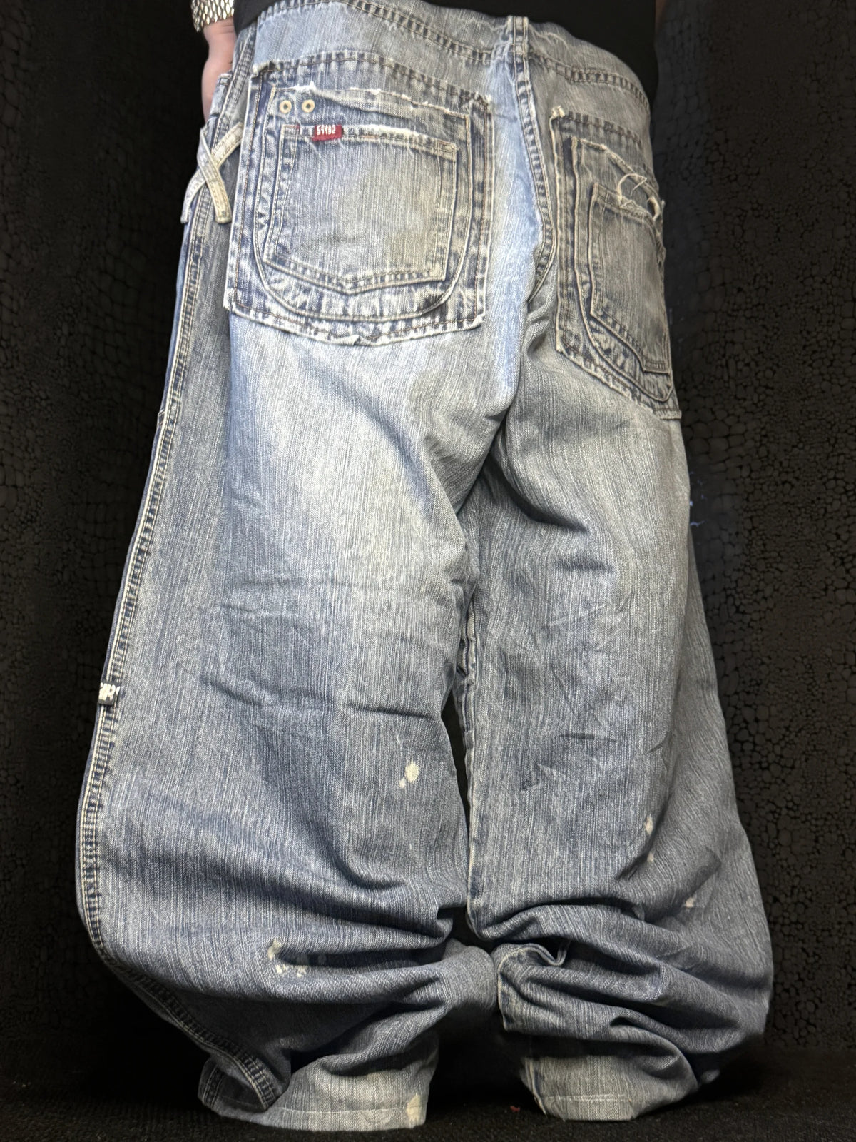 [V1011] Vintage y2k Pelle Pelle blaue baggy jeans