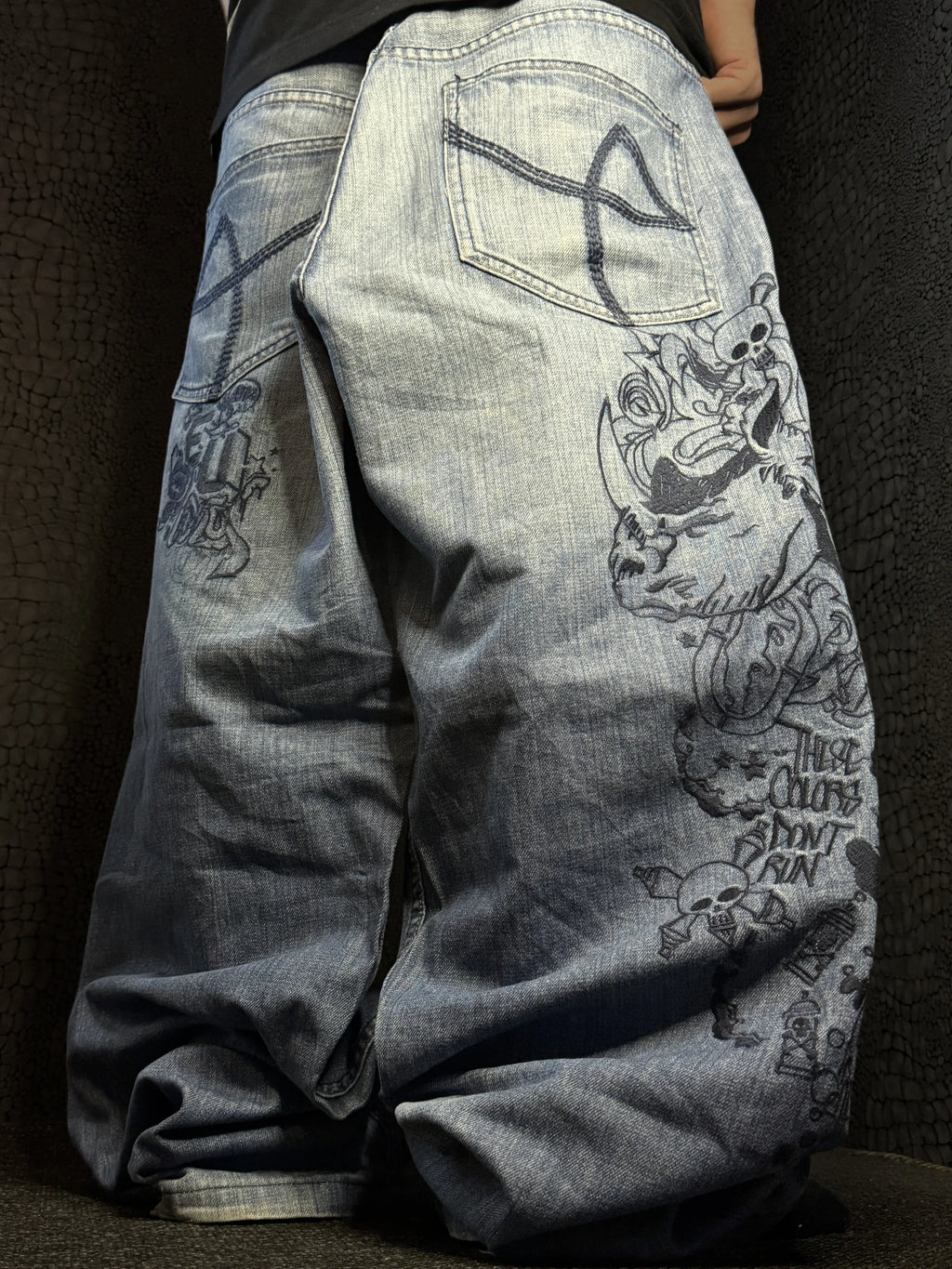 [V0979] Vintage y2k Ecko blaue baggy jeans