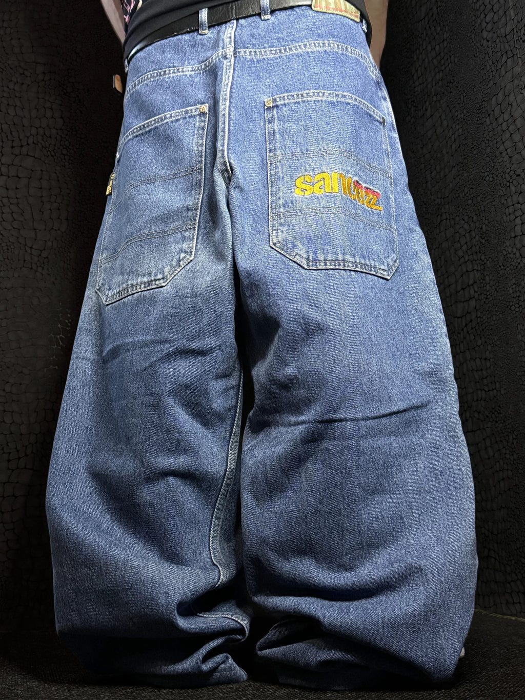 [V1043de] Vintage y2k Sancezz blaue baggy jeans