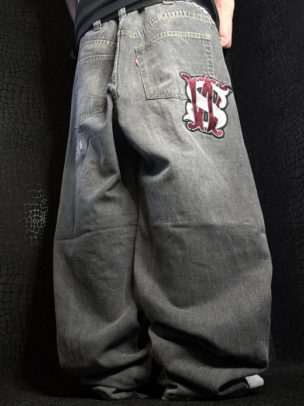 [V0907] Vintage y2k / 2000s Swagger grigio baggy jeans