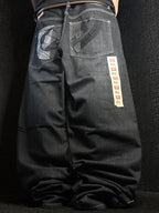 [V1052de] Vintage y2k Ecko schwarze baggy jeans (NWT)
