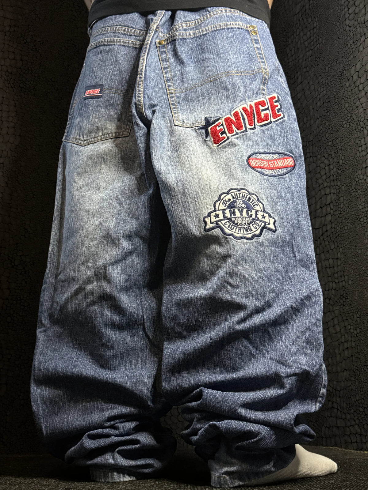 [V1054de] Vintage y2k Enyce blaue baggy jeans