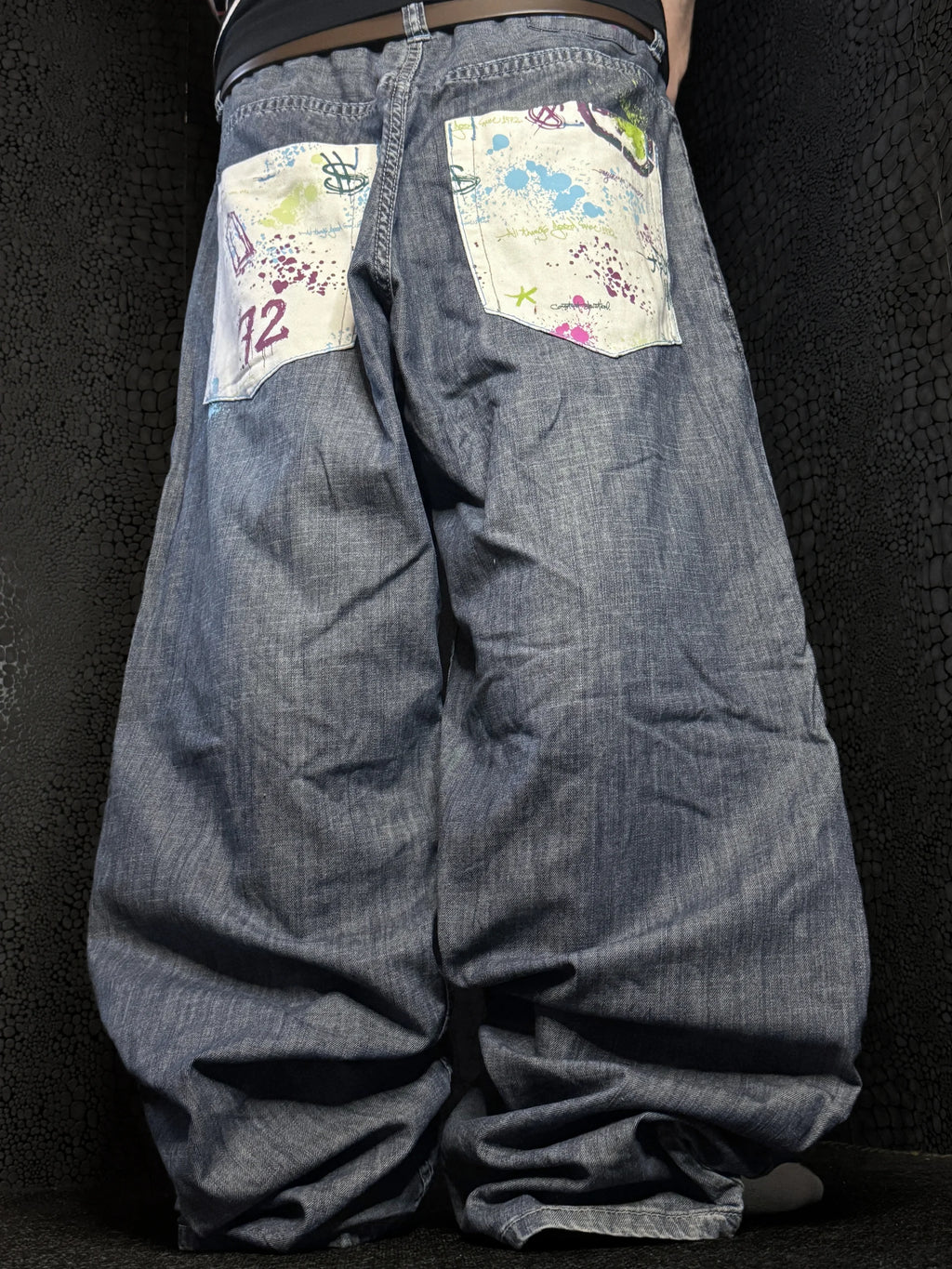 [V1050de] Vintage y2k Ecko graue baggy jeans