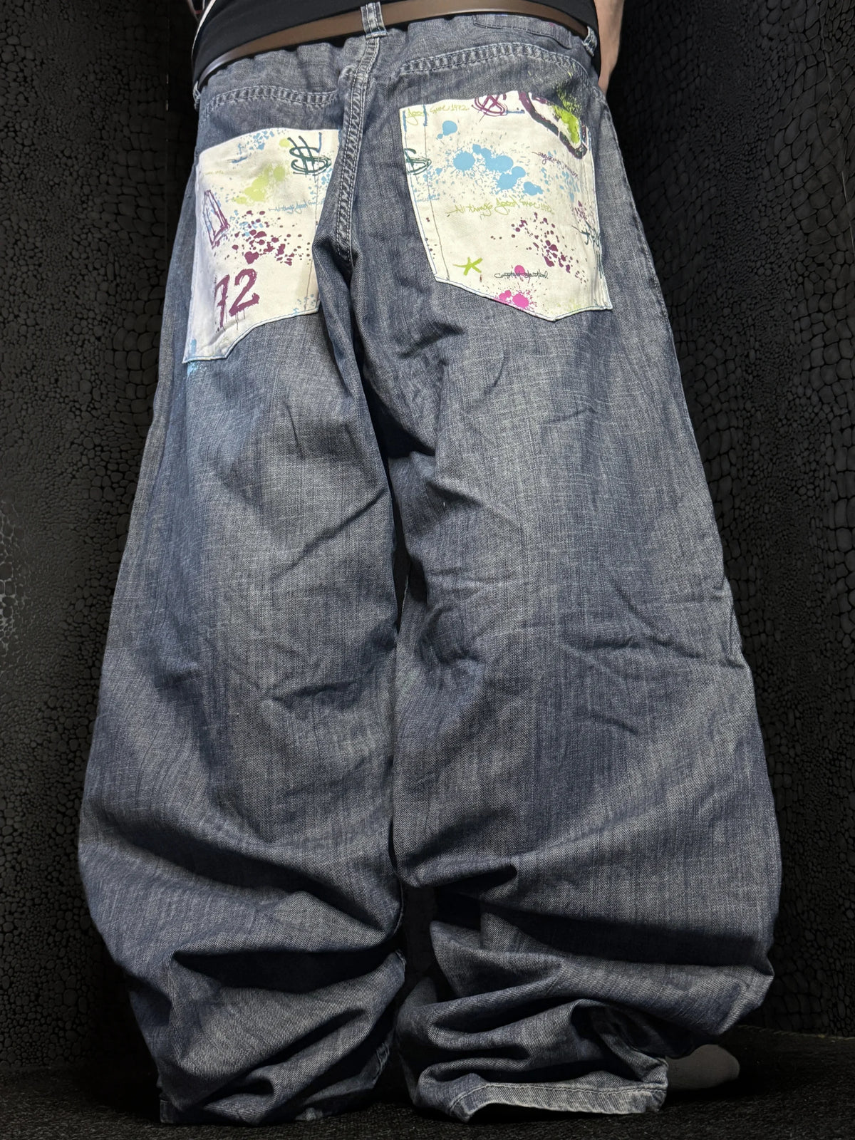 [V1050de] Vintage y2k Ecko graue baggy jeans