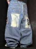 [V0815de] Vintage y2k Akademiks blu baggy jeans