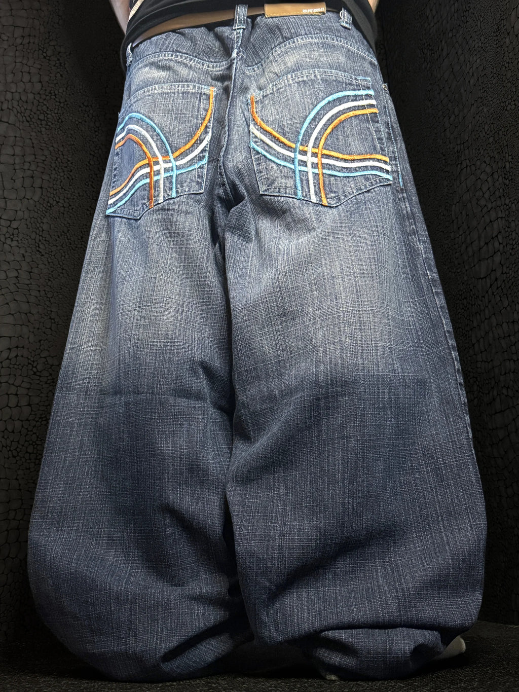 [V0730] Vintage y2k Evolution blu baggy jeans