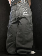 [V1058] Vintage y2k Karl Kani schwarze baggy jeans