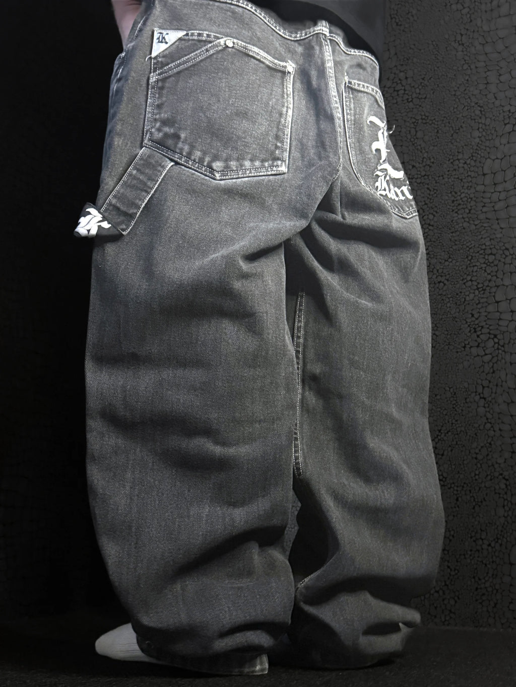 [V1058] Vintage y2k Karl Kani schwarze baggy jeans