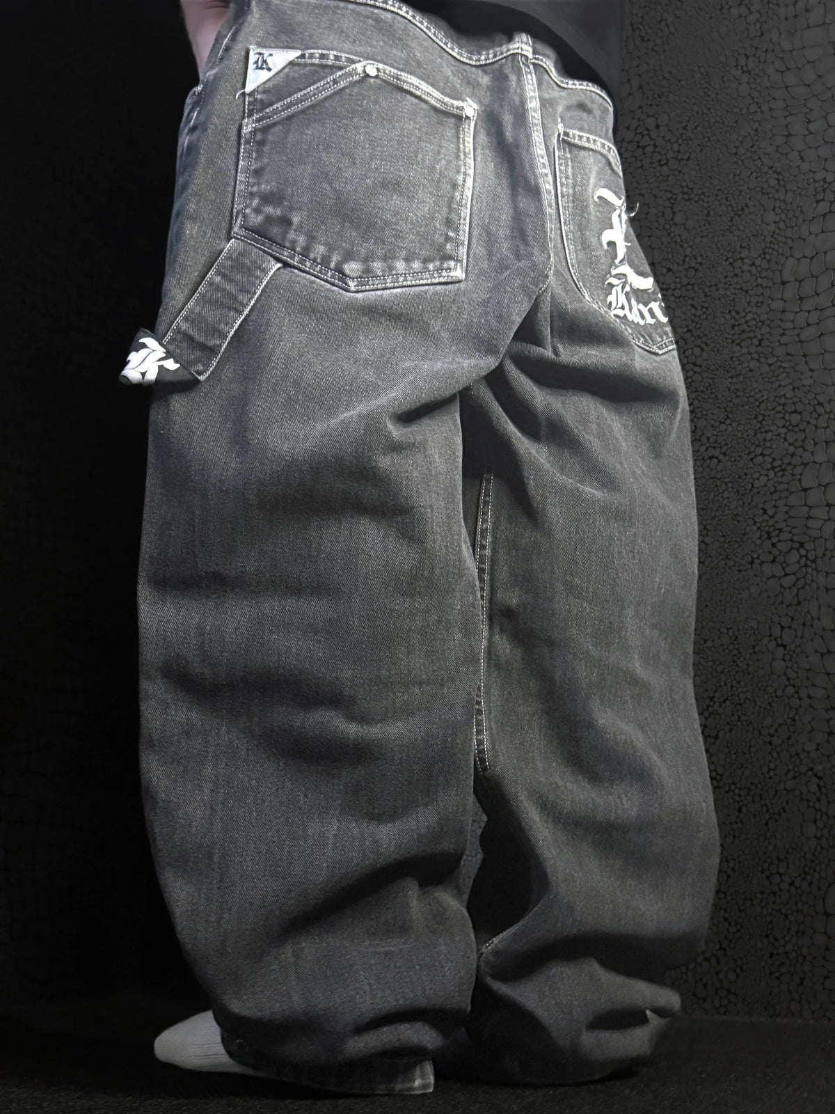 [V1058] Vintage y2k Karl Kani schwarze baggy jeans