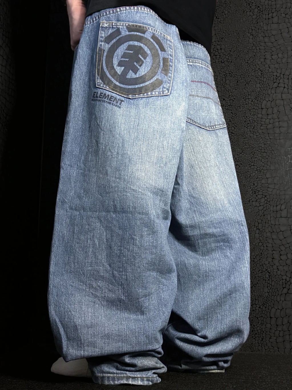 [V0915] Vintage y2k / 2000s Elements bleu baggy jeans