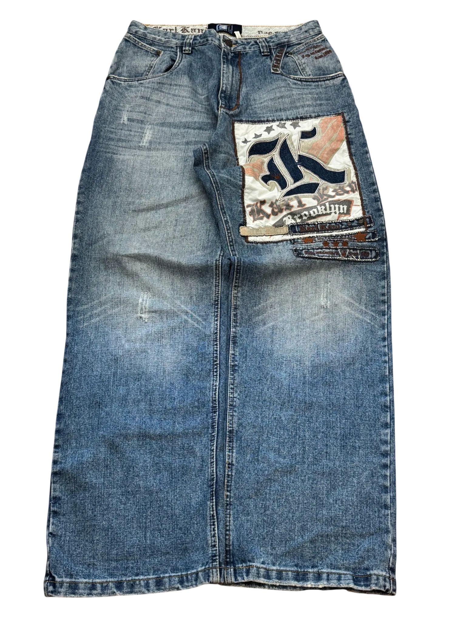 [V0892] Vintage y2k Karl Kani blaue baggy jeans