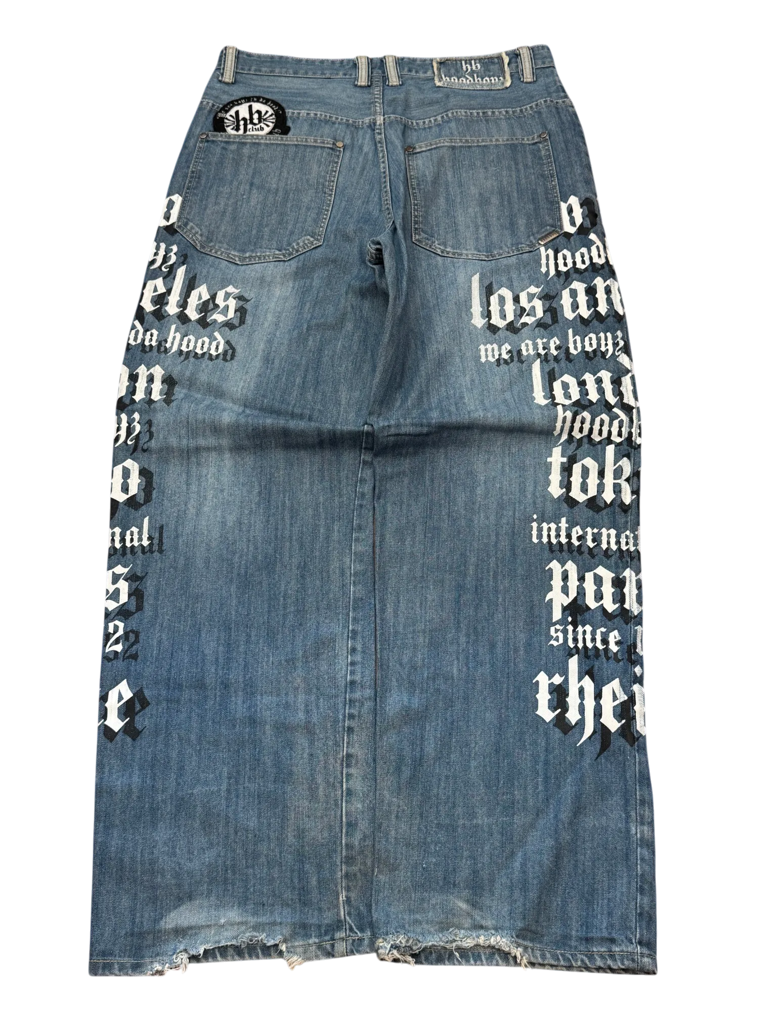 [V0818de] Vintage y2k Hoodboyz blaue baggy jeans